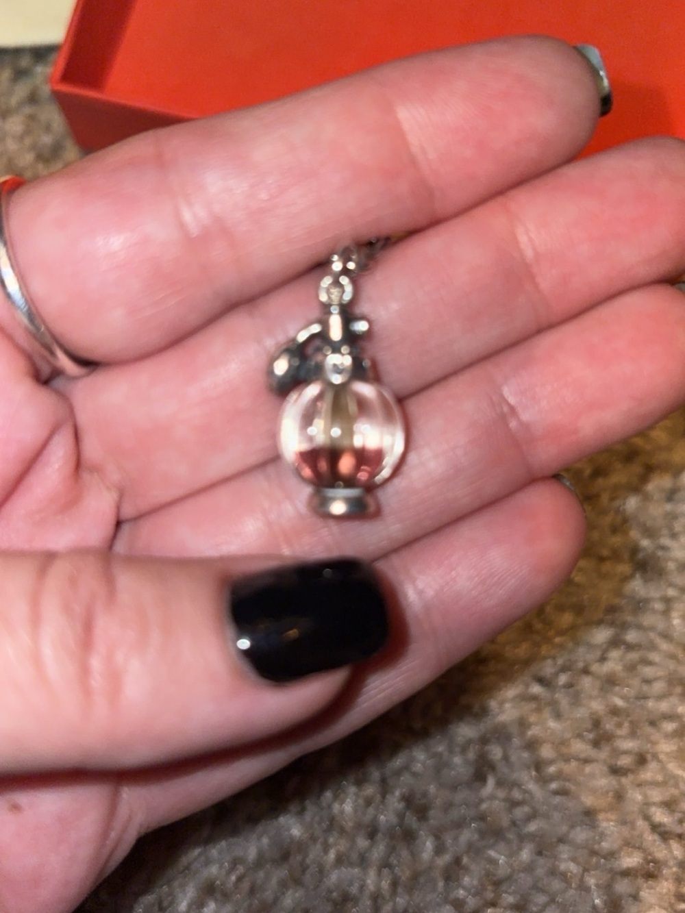 James Avery Silver Charm Bracelet with Red Enamel Accents - Picture 3 of 9
